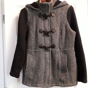 Ricki's Black & Grey Twill Fleece Zip Jacket